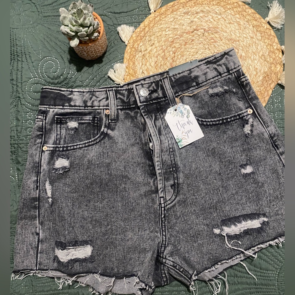 Wild Fable Black Distressed Jean Shorts